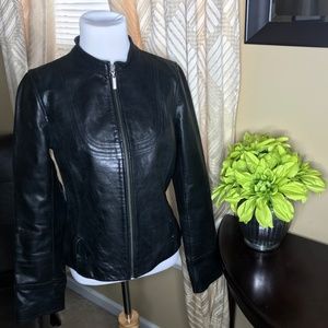 Massimo Black Leather Jacket